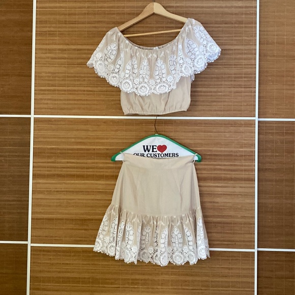 Miguelina Tops - Miguelina Crop top and skirt.